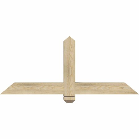 Ekena Millwork Eugene Rough Sawn Timber Gable Bracket, Douglas Fir, 48"W x 20"H x 4"D x 4"F, 10/12 Pitch GBW048X20X0404EUG00RDF